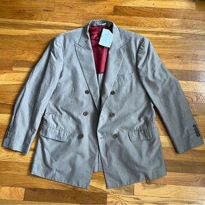 Brunello Cucinelli Double-breasted Cotton Blazer Size 52